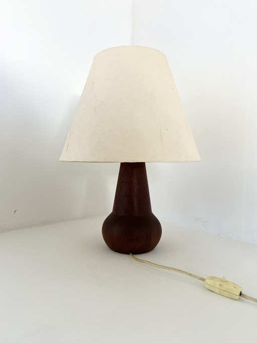 Lampe de table en teck et papier '60