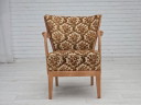 1960s, Danish design by Alfred Christensen, easy chair, model 177, furniture velour, renewed wood.