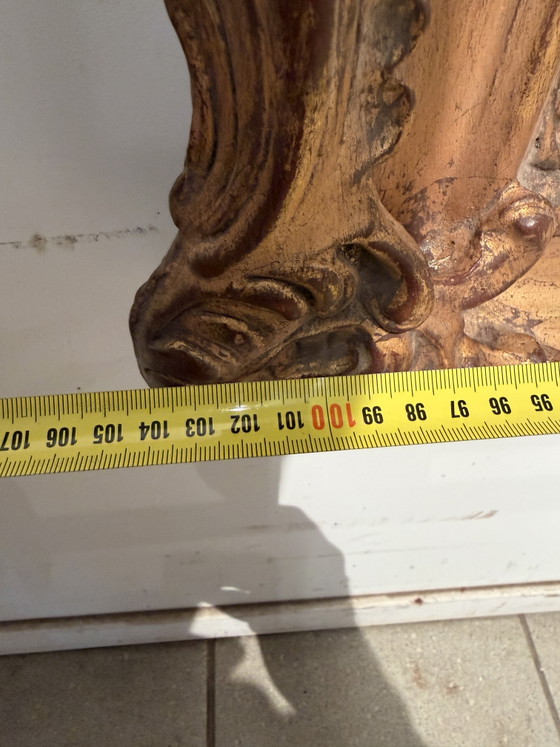 Grande specchio francese con stemma e cornice color oro – Glass, Wood (photo 10 of 10)