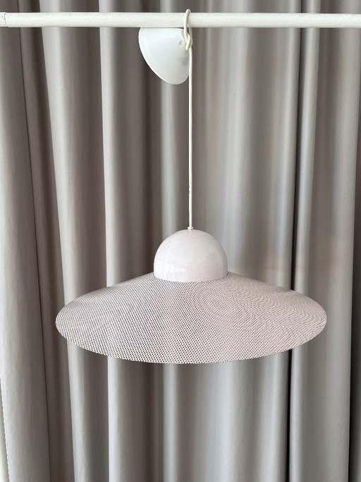Vintage IKEA LYRIK hanglamp | Geperforeerd zachtroze | 1984 Scandinavisch – hanglampen, Metal