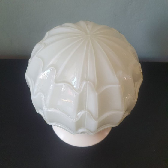 Image 1 of Groene / mint kleurige glazen plafondlamp - Thabur Den Haag. size Small