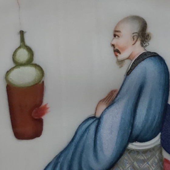 Image 1 of Siglo XIX, conjunto de 4 pinturas chinas