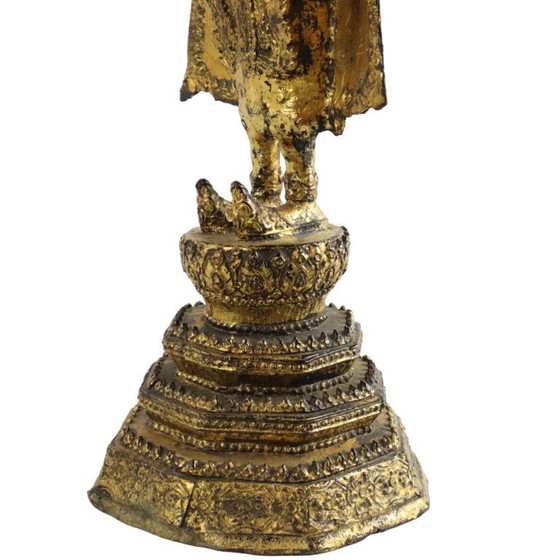 Image 1 of Grand Bouddha debout en bronze