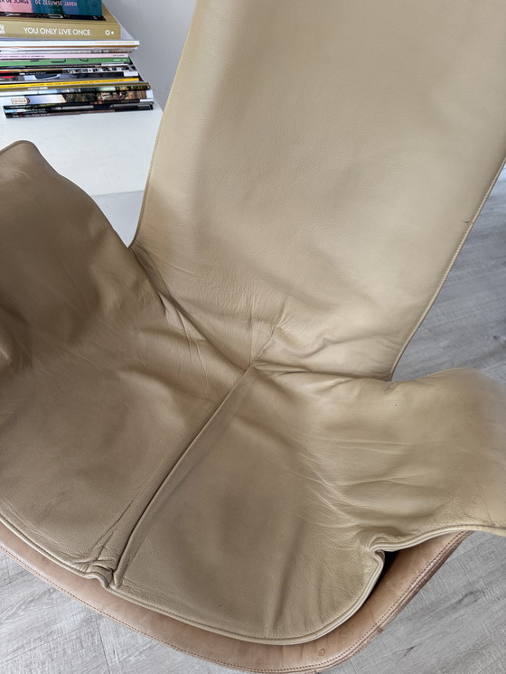 Image 1 of Jørgen Kastholm FK Preben Fabricius; Tulip Chair 3-poot met goud/messingkleur staal uit jaren 60