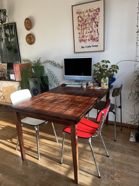 Image 1 of Grande table à manger en bois