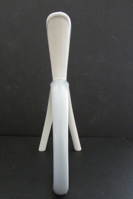 Sculpture en porcelaine Lindner, vase à anse, Objets déco, Blanc, Modern (photo 3 sur 7)