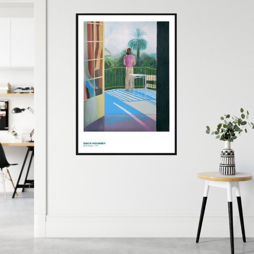 Op het terras - D. Hockney - 1966 - Poster 70 x 100 cm