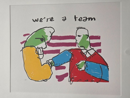 Herman Brood - We're a Team - E.A - Handsigned
