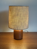 Vintage mid-century teak table lamp 1960s