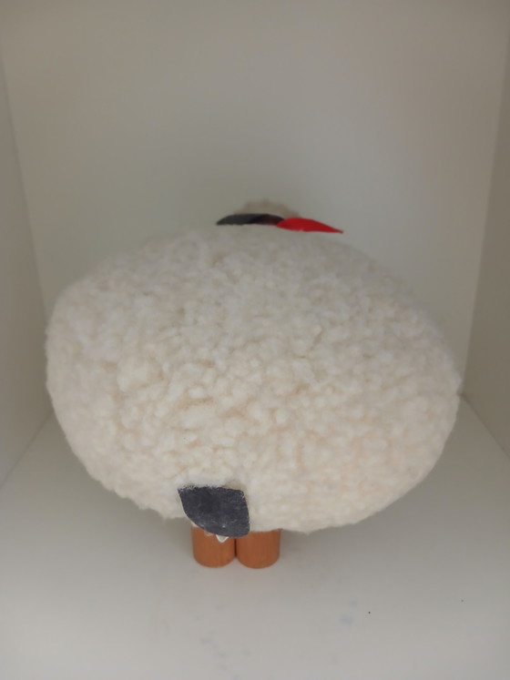 Pecora di lana vintage Department 56 "Le Mouton" (1983) – Oggetti decorativi, Metal, Textile (photo 3 of 6)