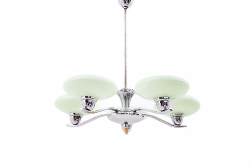 Art Deco chandelier, 1950s from Poland.