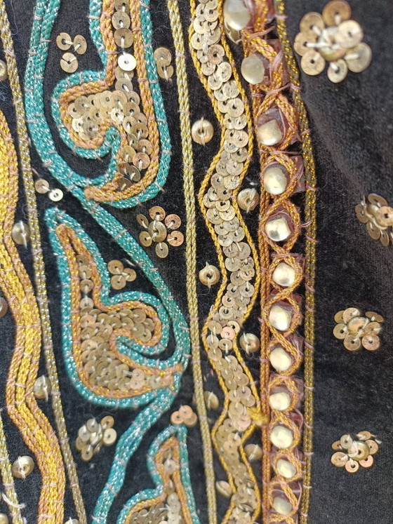 Image 1 of Arazzo vintage KALAGA proveniente dalla Birmania, raffigurante una tigre, 1,50 x 1,00 m