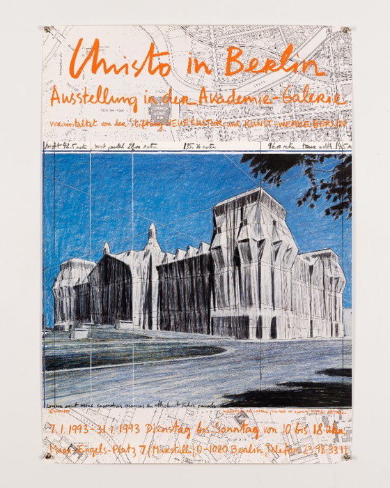 Image 1 of Christo in Berlijn 1993 – Originele vintage tentoonstellingsposter – Hedendaagse kunst – 84,1 x 59,4 cm A1