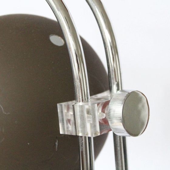 Image 1 of Vintage Mid-Century Eyeball Table Lamp with Chrome accents