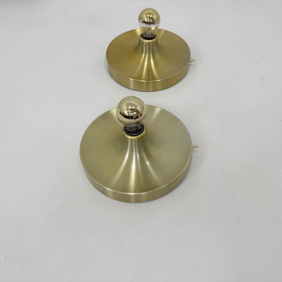 Image 1 of Lampada a disco honsel space age di design di metà secolo, anni '70, attribuita a Charlotte Perriand per les arcs