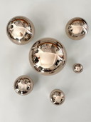 Set of 6 Sculptural Stainless Steel Half-Spheres – Reflective Modern Wall Decor