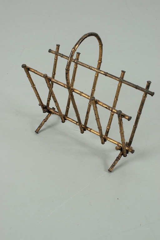 Imitation bamboo magazine holder