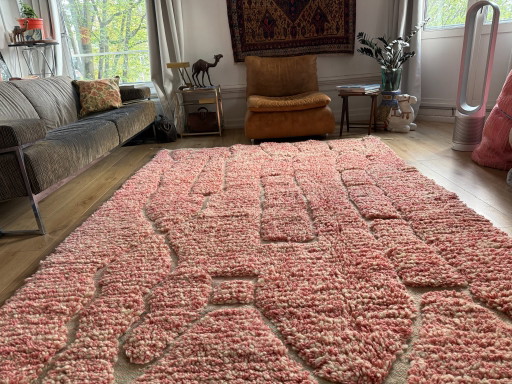 Alfombra Boucherouite marroquí anudada a mano, 315 × 194 cm