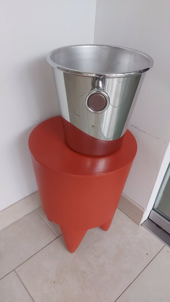 Image 1 of Alessi Ettore Sottsass Refroidisseur à vin et champagne 5052, 0,7 L en acier inoxydable