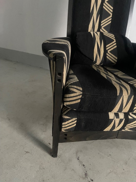 Sillón de respaldo alto Giorgetti Galaxy ‘Peggy’ – Umberto Asnago – Sillones, Textile, Wood (photo 5 of 5)
