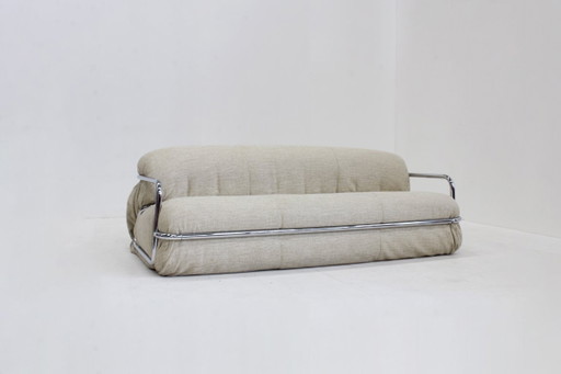 Vintage Italian Mario Sabot Sofa 1970s – 3 5 zitsbanken, Chrome