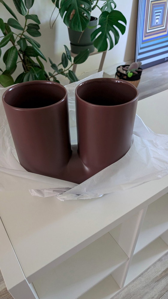 Vaso Muuto Kink - Rosso intenso – Vasi, Ceramic (photo 5 of 8)