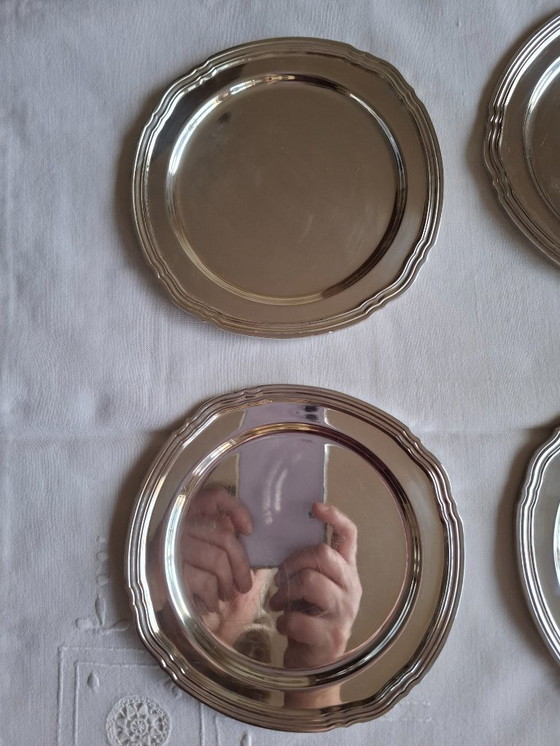 Image 1 of 6 brood en boter bordjes 16 cm zilver Gallia Christofle