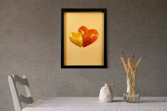 Image 1 of Geometric Heart Wall Art | 3D Printed PLA Sculpture