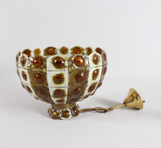 Image 1 of Brutalist ceiling lamp/ceiling light by Felipe Delfinger for Feders, 1970s