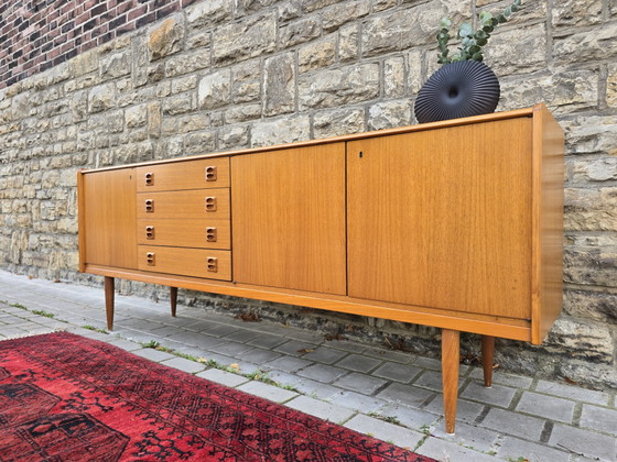 60s 70s Mid Century Teak Sideboard Chest of Drawers – Wood (photo 4 of 8)