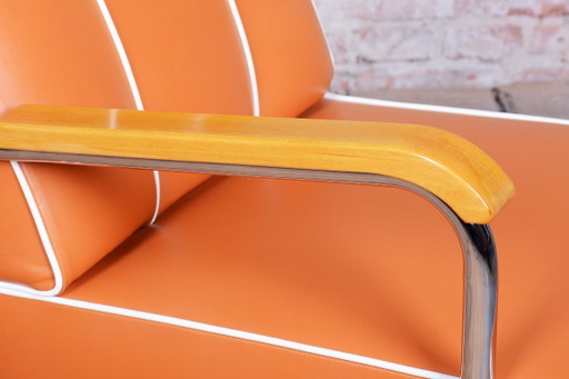 Restored Bauhaus Armchair, By K. Honzík For Vanický Praha, Chrome, Czech, 1930s – fauteuils, Wood (photo 2 of 15)