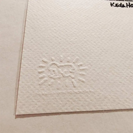 Image 1 of Lithografie van Keith Haring uit de jaren 1990, gelimiteerde oplage, genummerd met potlood.