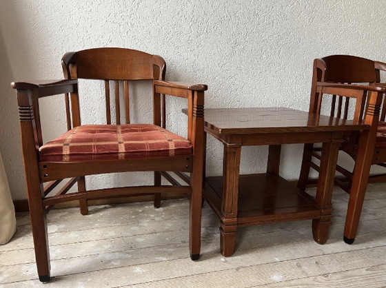 Schuitema Art Nouveau Armchairs – Textile, Wood (photo 3 of 7)