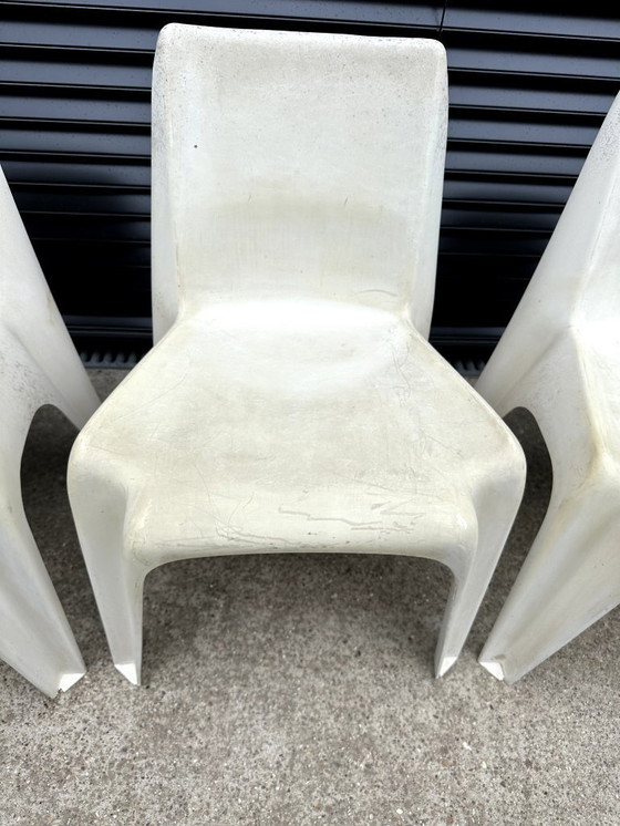 Image 1 of 4 sillas Bofinger Helmut Batzner color blanco