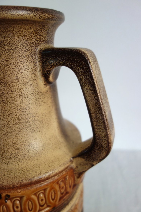 Large Scheurich Keramik Ceramic Floor Vase, Germany, 1970s, Brown, Vintage (photo 7 of 13)