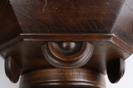 Image 1 of Consolle da parete in stile Art Déco del XIX secolo in rovere, Francia