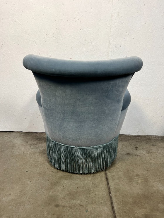 Image 1 of Poltrona da cocktail vintage, Francia anni '60, velluto blu