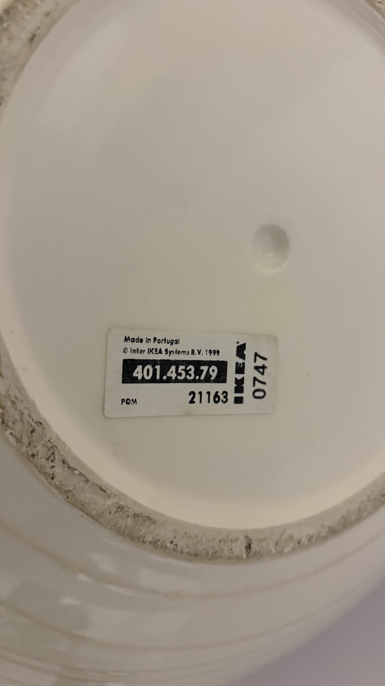 Image 1 of Ikea design large ceramic round floor spherical vase sand cream