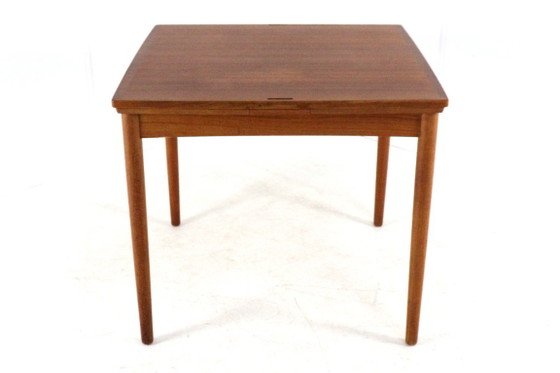 Tavolo da pranzo quadrato allungabile in teak Poul Hundevad, stile vintage danese. – Set da pranzo, Wood (photo 4 of 24)