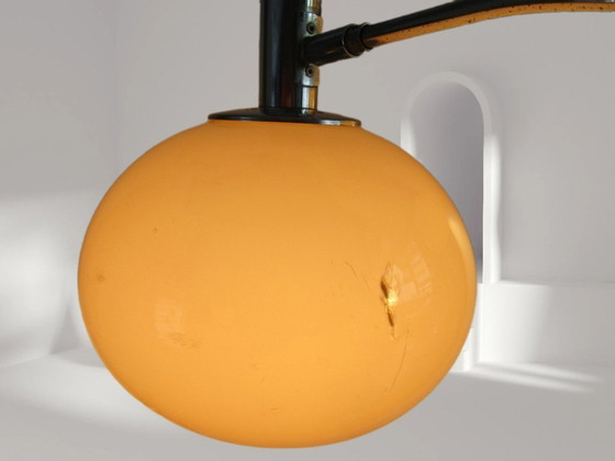Image 1 of Dijkstra - Zeldzaam model - Space Age Design / MCM Vloerlamp met twee kappen