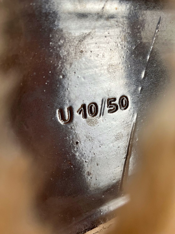 Image 1 of Sculptural Brutalist ceramic vase West Germany