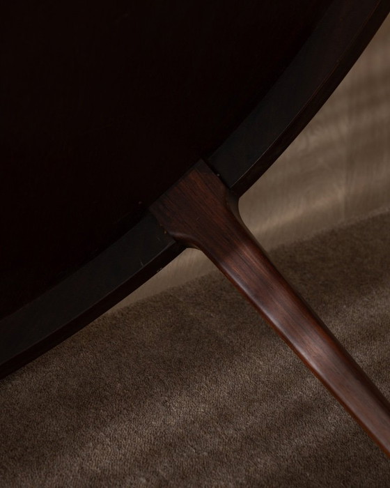 Image 1 of Vintage Rosewood Coffee Table (Model 283) by Johannes Andersen for CFC Silkeborg | Danish Modern Round Table