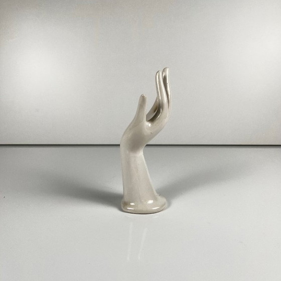 Image 1 of White porcelain soliflore vase/ring holder