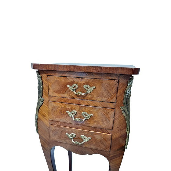 Image 1 of Louis XV style bedside table with 3 drawers, 1960s/70s