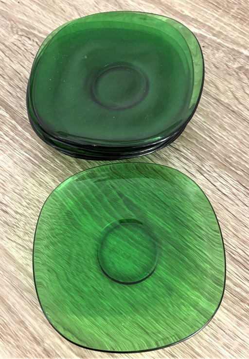 6 tasses 6 soucoupes Vereco, design Mid-Century Modern