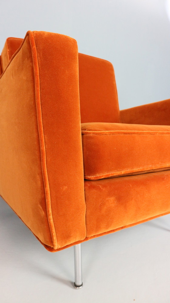 Image 1 of Paire de fauteuils 25 BC de Florence Knoll en velours, années 1950