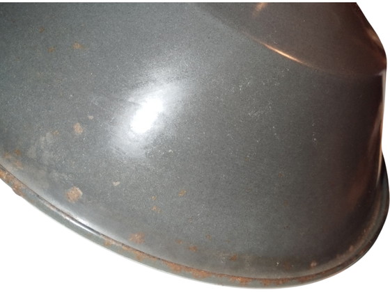 Image 1 of 50er jaren geëmailleerde industriële hanglamp