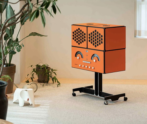 Image 1 of Brionvega RR126 – Rare Vintage Radio & Record Player – 1966 – Lobster Color