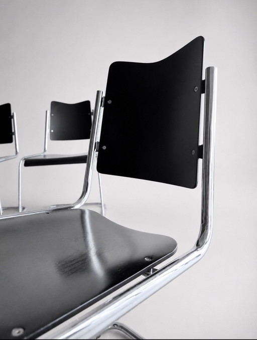 Set of 4 Vintage Tecta B11 Cantilever Chairs, Jean Prouve