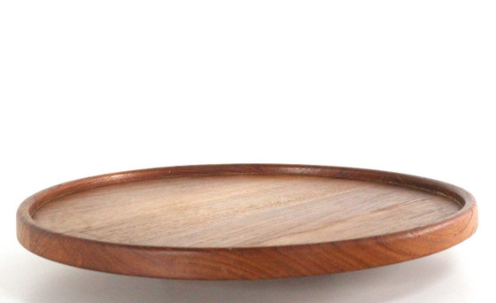 Image 1 of Vassoio girevole Lazy Susan in teak, stile vintage danese